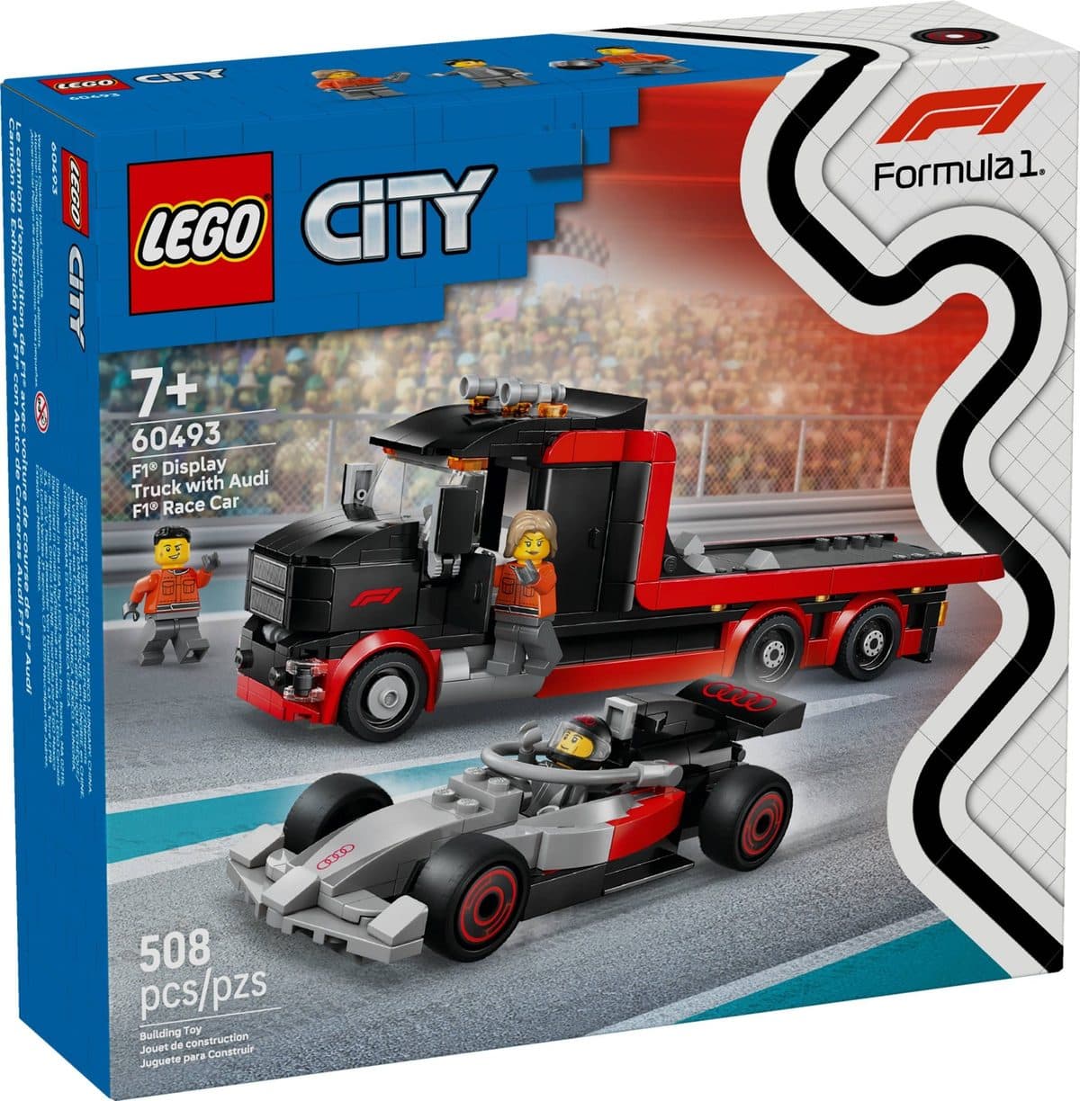 F1® 展示用卡車與 Audi F1® 賽車